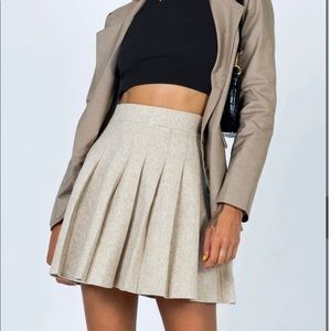 NWT Princess Polly Linda Mini skirt Beige XS/S